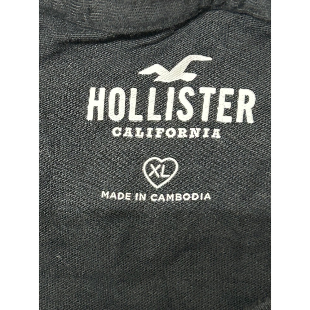 Hollister T-Shirt Womens Size XL Black Graphic Southern California Short Sleeve - Picture 4 of 6